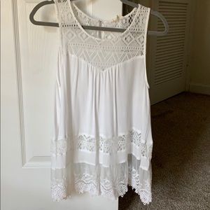 White Sleeveless Top